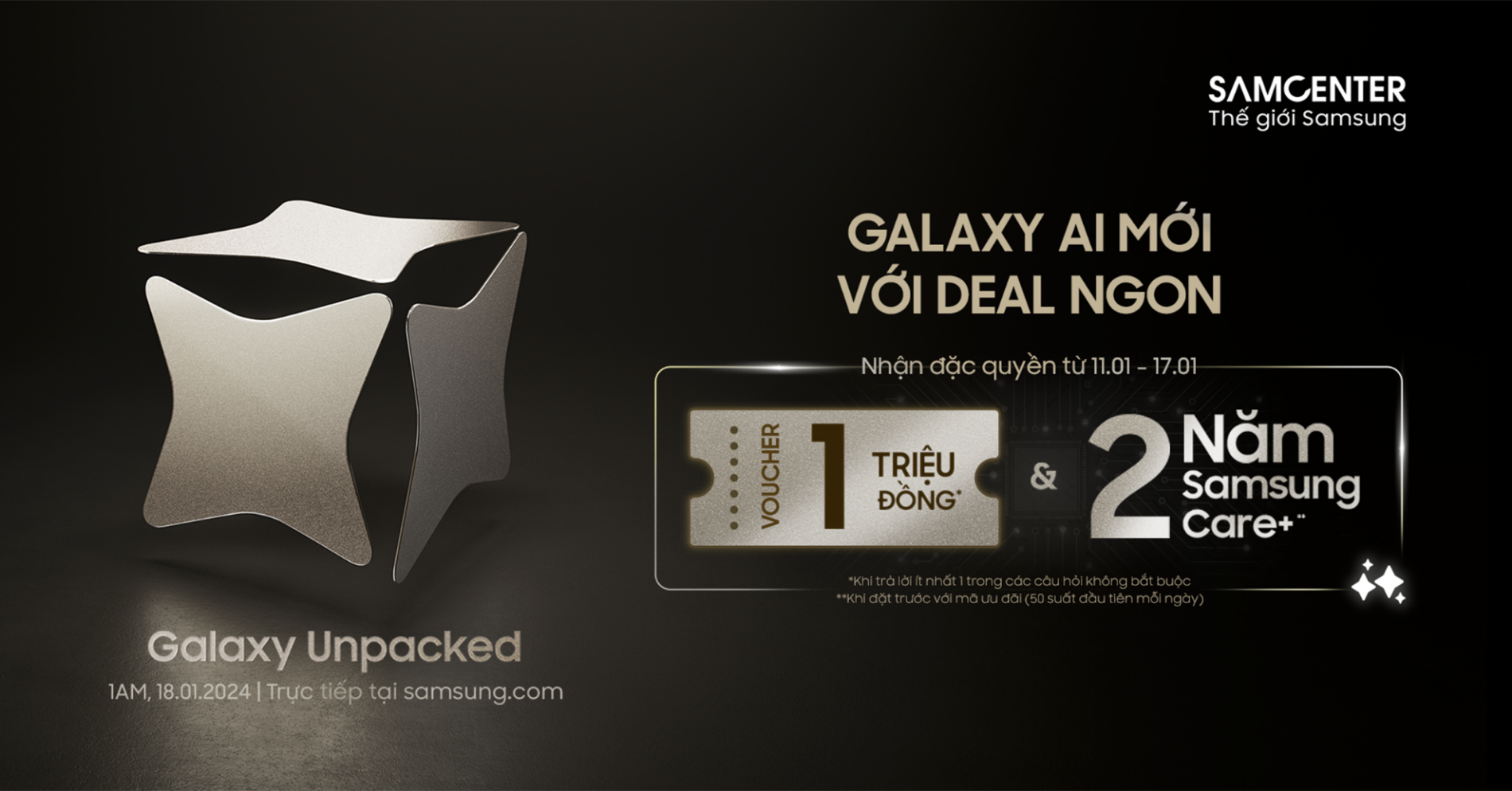 Hình ảnh cho danh mục Đăng Ký Nhận Thông Tin Galaxy AI Sắp Ra Mắt: Nhận Ưu Đãi Chất, Quà Tặng Cực Khủng